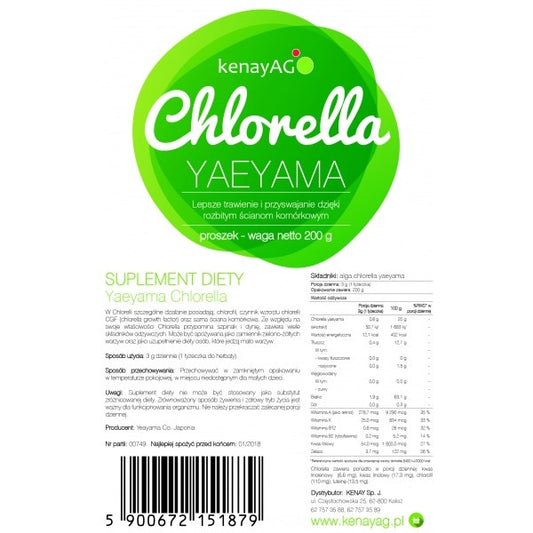 CHLORELLA YAEYAMA / PULBER / JAAPANI / 200 g