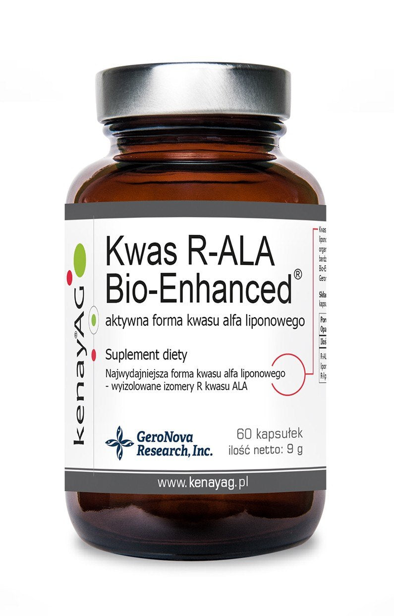 R-LIPOIINIHAPPO / R-ALA / KORKEA BIOSAATAVUUS / 60 kaps.