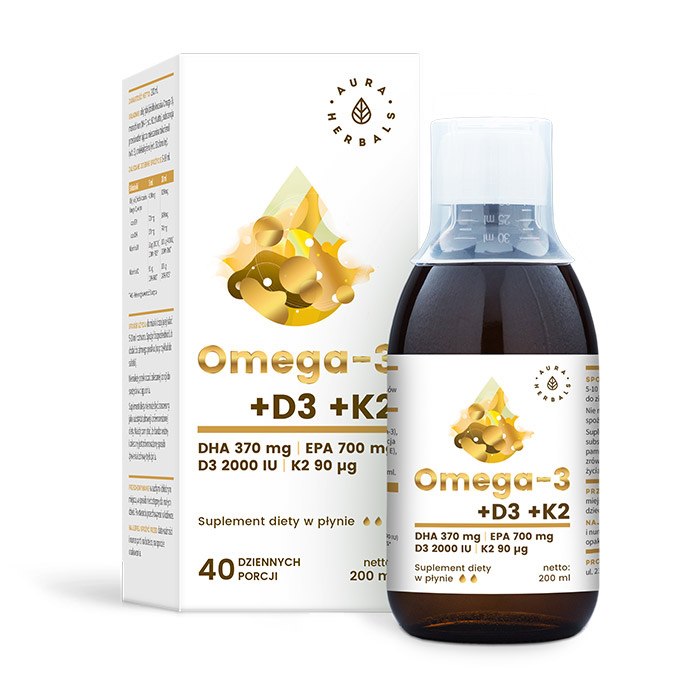 OMEGA-3 / 370 DHA / 700 EPA + D3 2000 IU + K2 / 200 ml