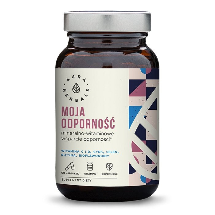 AURA HERBALS Stöd för immunsystemet, mineraler och vitaminer (60 kapslar)