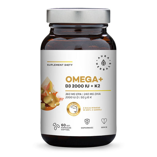 OMEGA-3 + D3 2000 IU + K2 / 60 pehmokapselia
