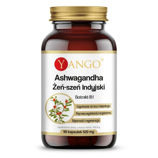 ASHWAGANDHA -UUTE / 10:1  / 520 mg / 90 kaps.