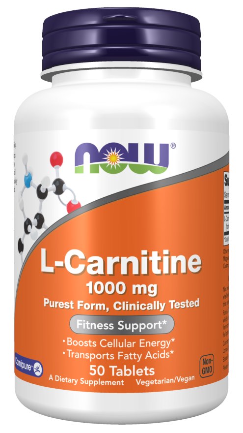 NOW FOODS L-Carnitin, 1000 mg (50 Tabletten)