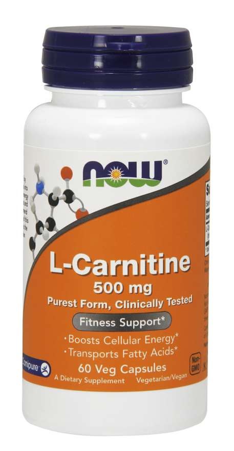 NOW FOODS Carnitin, 500 mg (60 Kapseln)
