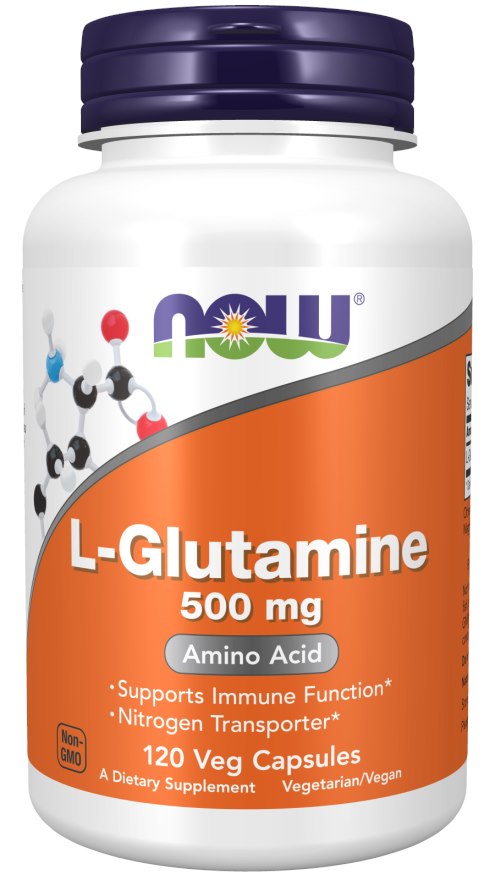NOW FOODS L-Glutamin, 500 mg (120 Kapseln)