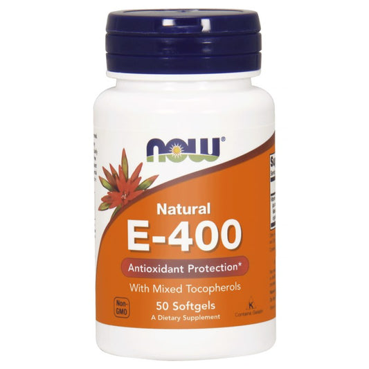 NATÜRLICHES E-400 VITAMIN / GEMISCHTE TOKOFEROLE / 50 Weichkapseln