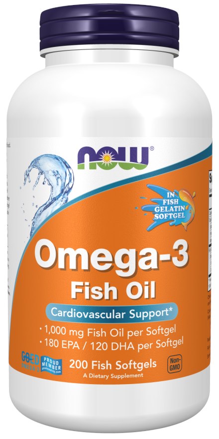 NOW FOODS Omega-3 Molecularly Distilled (Fish Softgels) (200 caps.)