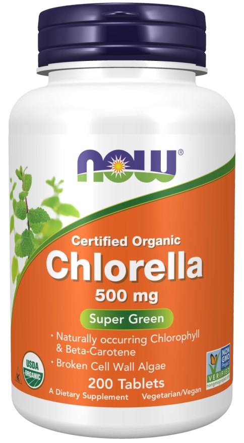 NOW FOODS Chlorella, 500 mg Bio (200 Tabletten)