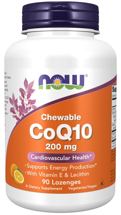 NOW FOODS Coq10, 200 mg & Vit E (90 Lutschtabletten)