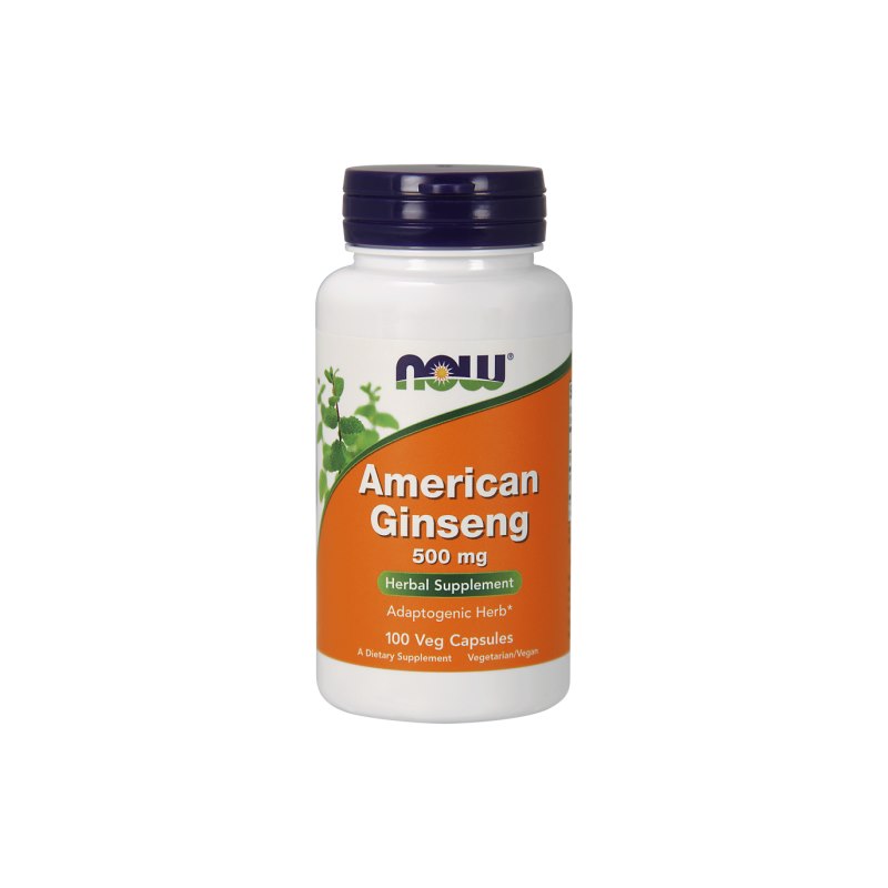 NOW FOODS American Ginseng, 500 mg (100 vcaps)
