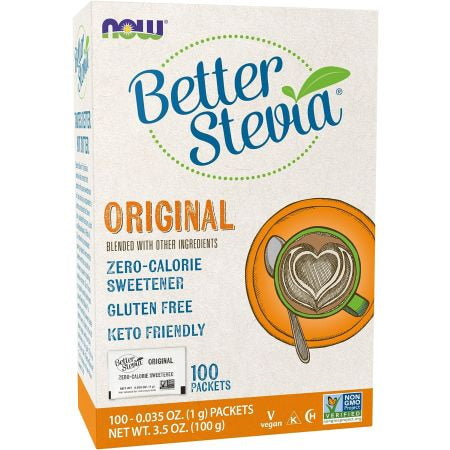 NOW FOODS Better Stevia Original - Stevia - Natürlicher Süßstoff (100 Beutel)