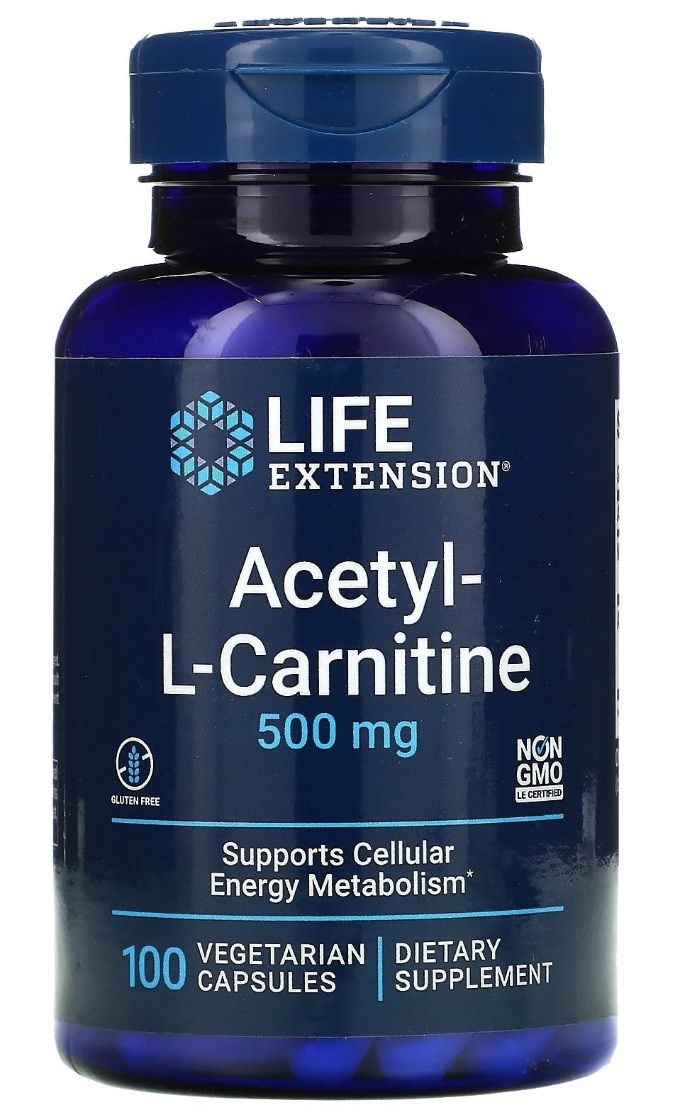LIFE EXTENSION Acetyl-L-Carnitin, 500 mg (100 Kapseln)