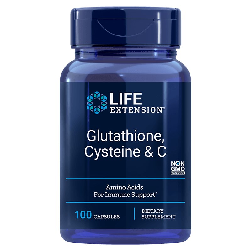 LIFE EXTENSION Glutathion, Cystein & C (100 Kapseln)