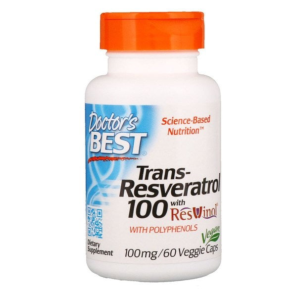 DOCTOR'S BEST Trans-Resveratrol with Resvinol-25, 100 mg (60 vcaps)