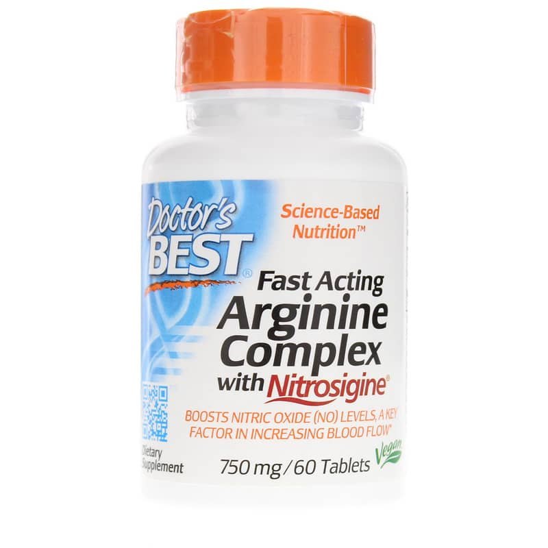 DOCTOR'S BEST Fast Acting Arginine Complex with Nitrosigine, 750 mg (60 tabs)