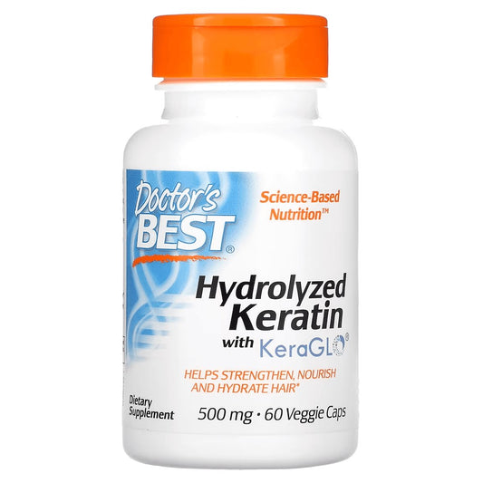 DOCTOR'S BEST Hydrolysiertes Keratin, 500 mg (60 Kapseln)