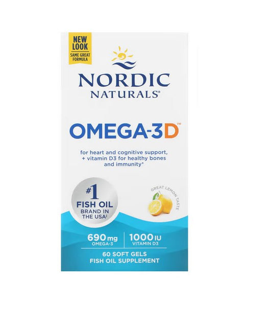 OMEGA-3D / 690 mg / SITRUUNA / 60 pehmokapselia