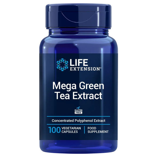 MEGA GREEN TEA EXTRACT / VIHREÄ TEE -UUTE / KOFEIINITON / 100 vkaps.