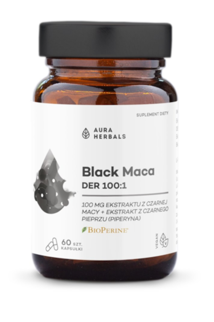 MUSTA MACA JUURIUUTE / 100 mg / 60 kpl