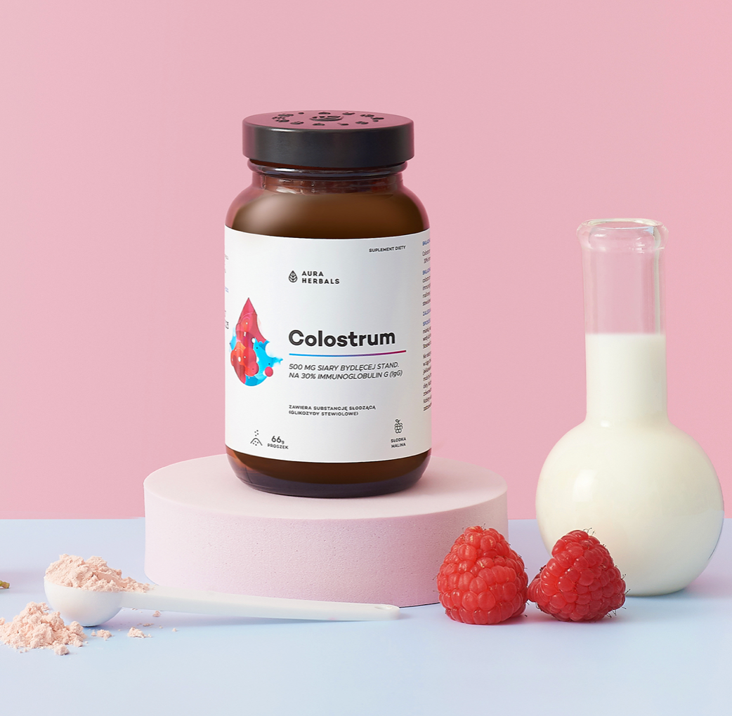 COLOSTRUM / NAUDAN TERNIMAITOJAUHE / VADELMA / 500 mg / 66 g