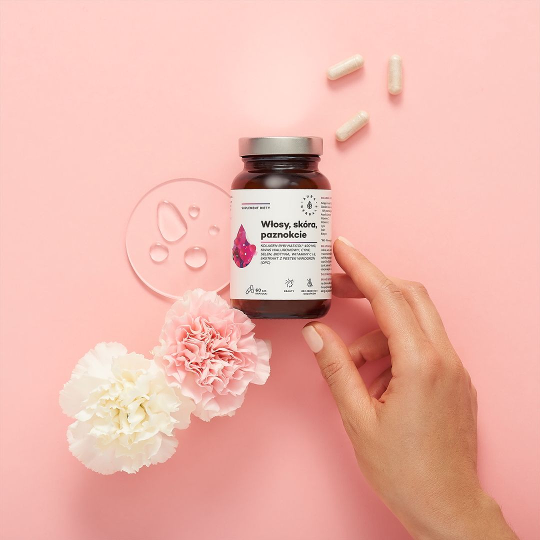 AURA HERBALS NatiCol Fischkollagen, Haare, Haut, Nägel (60 Kapseln)