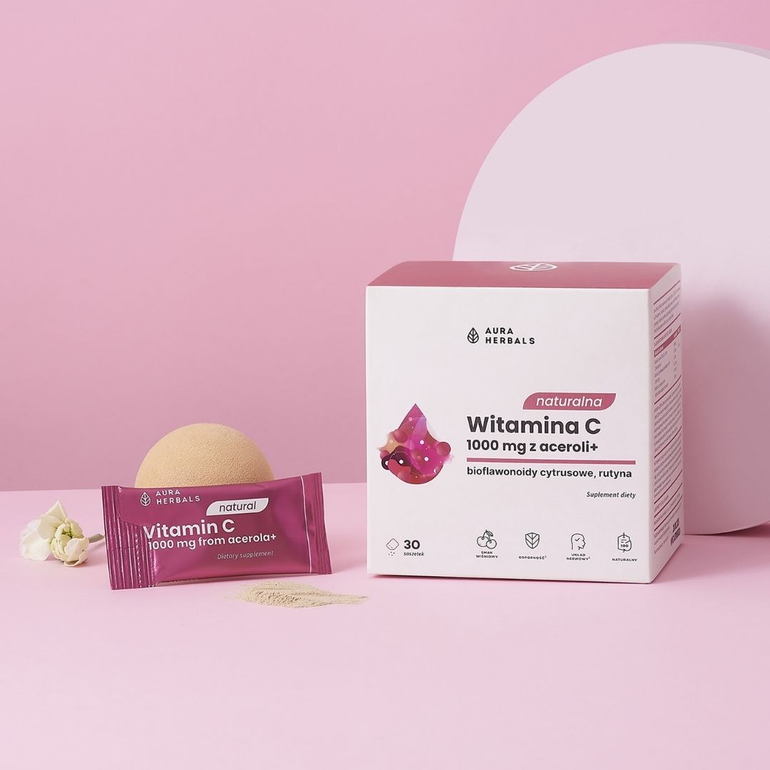 LUONNOLLINEN C-VITAMIINI ACEROLASTA / 1000 mg / 30 pussia