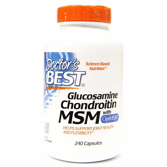 DOCTOR'S BEST glükoosamiin kondroitiin MSM OptiMSM-iga (240 kapslit)
