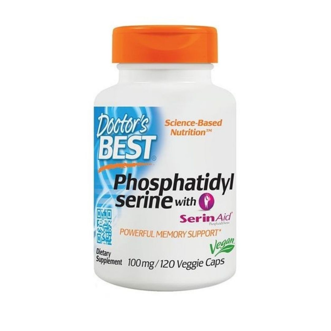 DOCTOR'S BEST Phosphatidylserine Serine with Serinaid, 100 mg (120 vcaps)