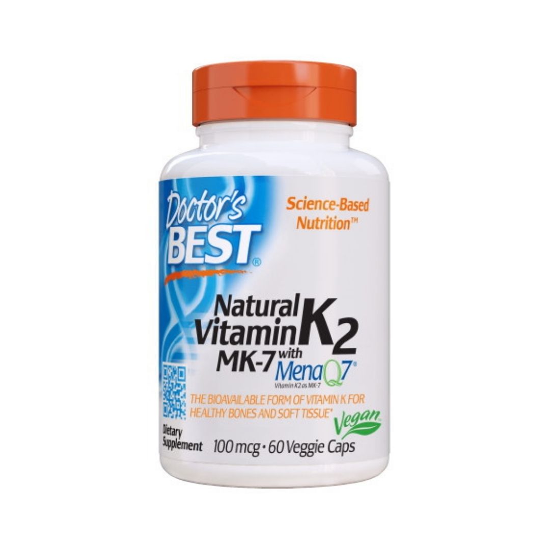 DOCTOR'S BEST Natürliches Vitamin K2 Mk7 mit Menaq7, 100 mcg (60 vcaps)