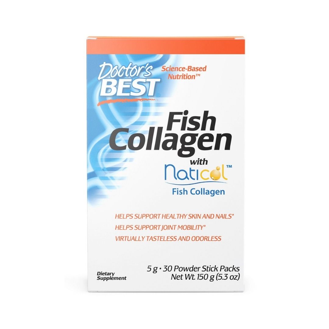 DOCTOR'S BEST Fish Collagen with Naticol Fish Collagen (30 Stick Packs)