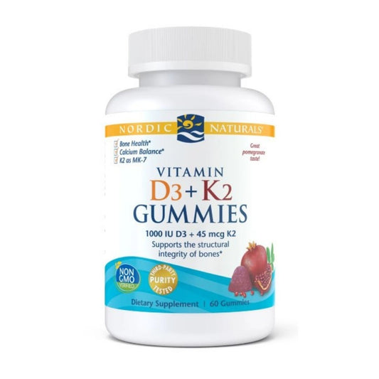 D3+K2 GUMMIBÄRCHEN / GRANATAPFELGESCHMACK / 60 weiche Tabletten
