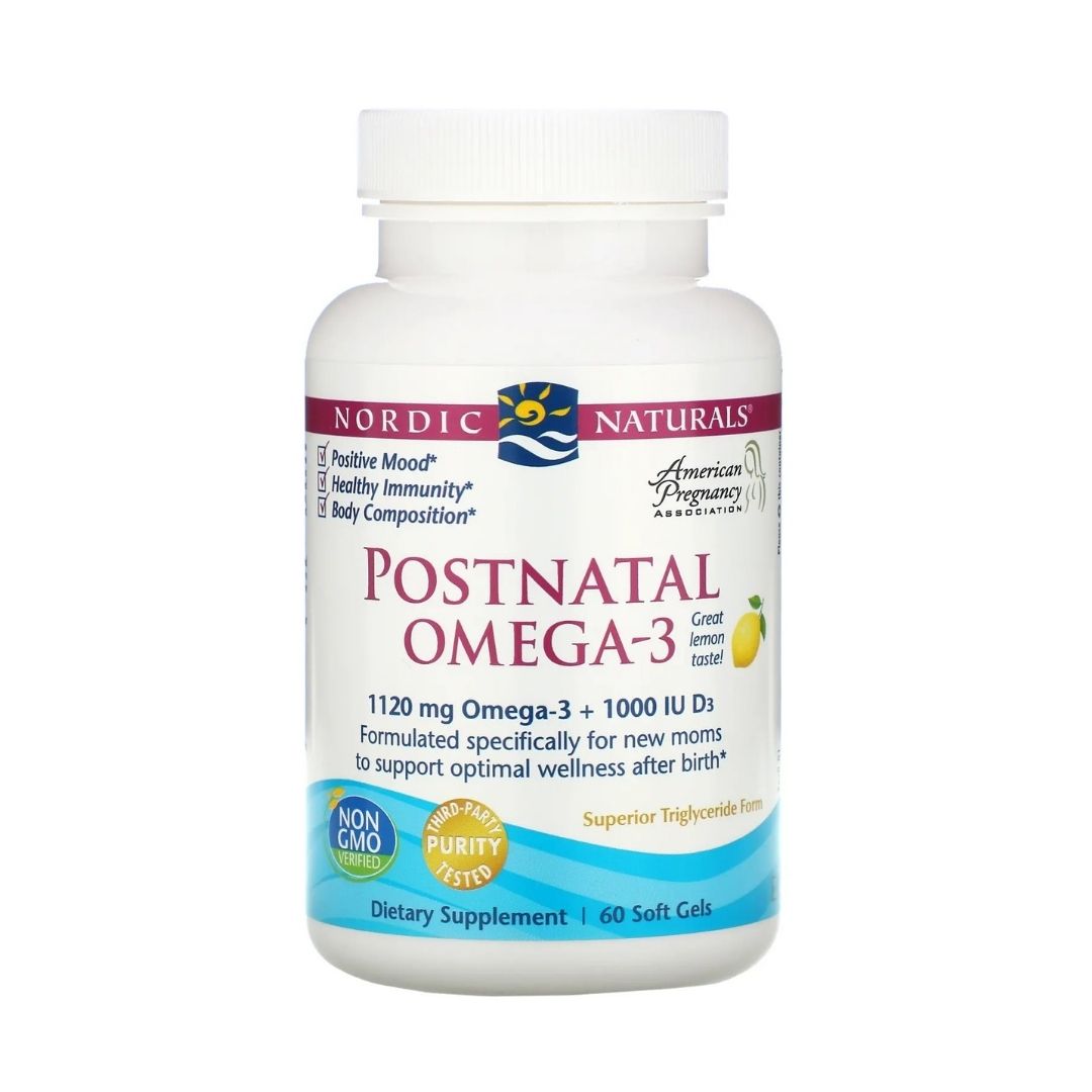 NORDIC NATURALS Postnatal Omega-3, 1120 mg Lemon (60 sgels)