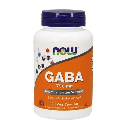 NOW FOODS GABA, 750 mg (100 Kapseln)