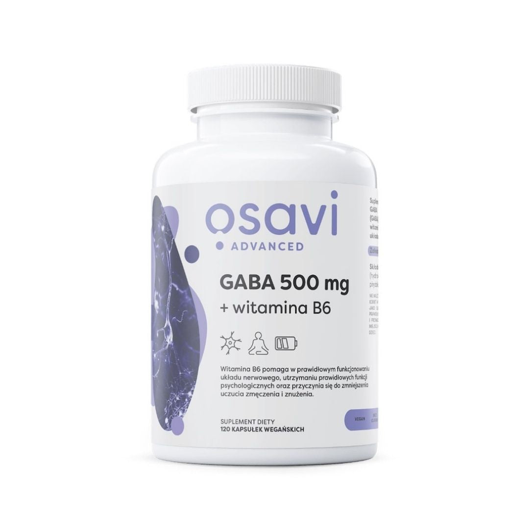 GABA 500 mg + B6-VITAMIINI / 120 vkaps.