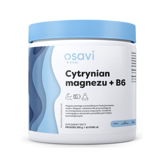 MAGNESIUMSITRAATTIJAUHE + B6 / 250 g