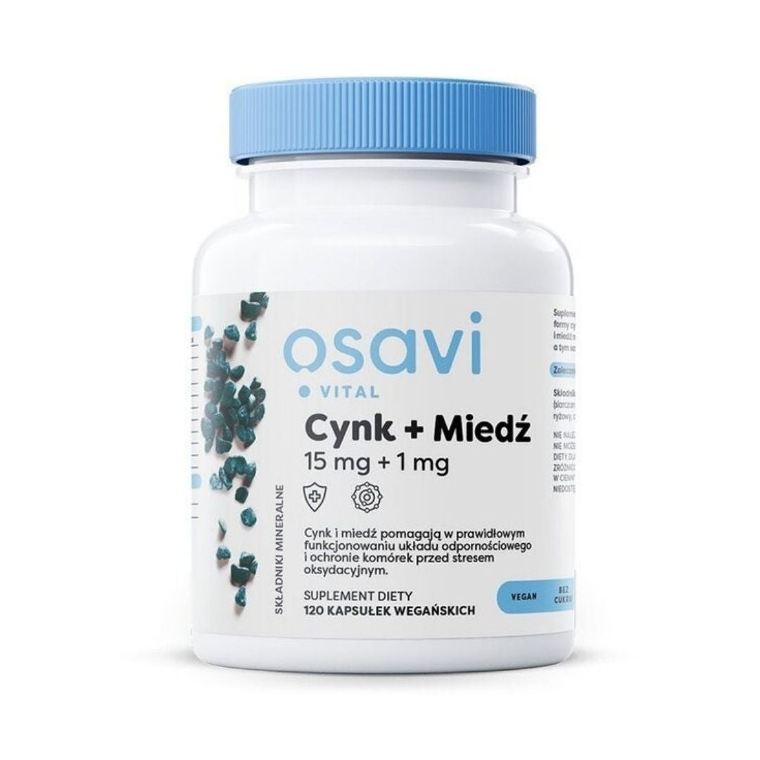 SINKKI + KUPARI / 15 mg + 1 mg / 120 vkaps