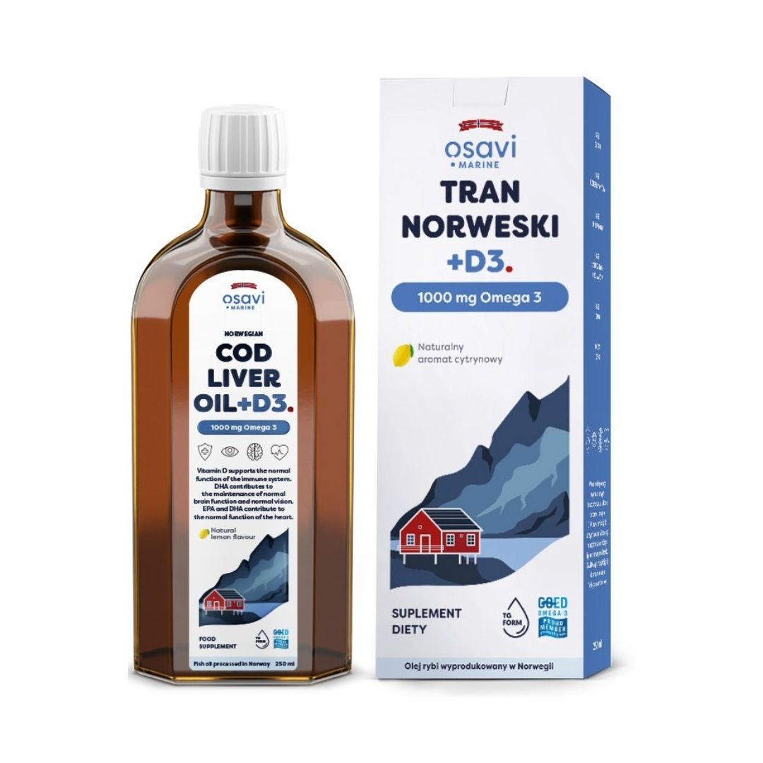 NORJALAINEN TURSKANMAKSAÖLJY + D3 / 1000 mg / SITRUUNA / 250 ml