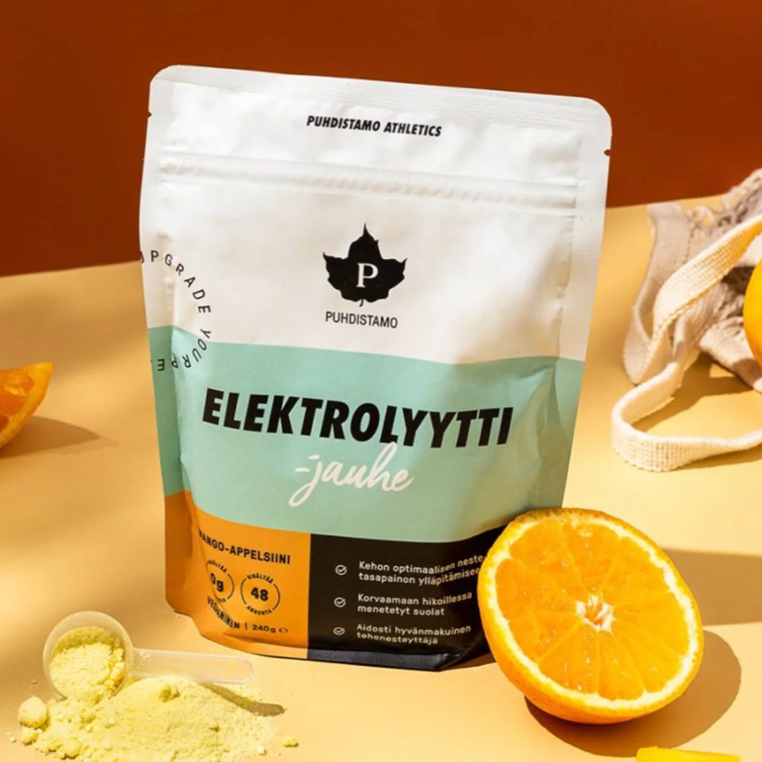 ELEKTROLYYTTIJAUHE / MANGO & APPELSIINI / 240 g