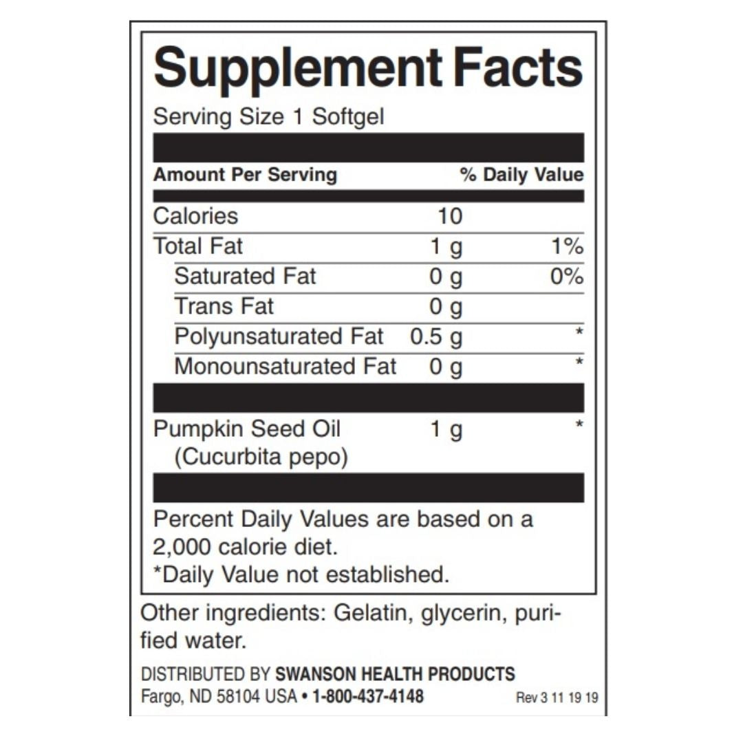 KURPITSANSIEMENÖLJY / 1000 mg / 100 kapselia