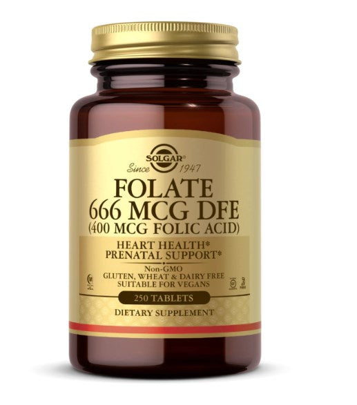 FOLAATTI / 666 mcg DFE / 400 mcg FOOLIHAPPOA / 250 tabl.