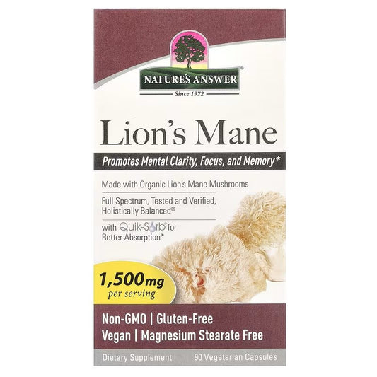 LION´S MANE UUTE / SIILIORAKAS / 1500 mg / 90 kaps.