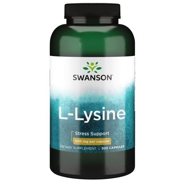 SWANSON L-LYSIINI / 500 mg / AJIPURE / 300 kaps.