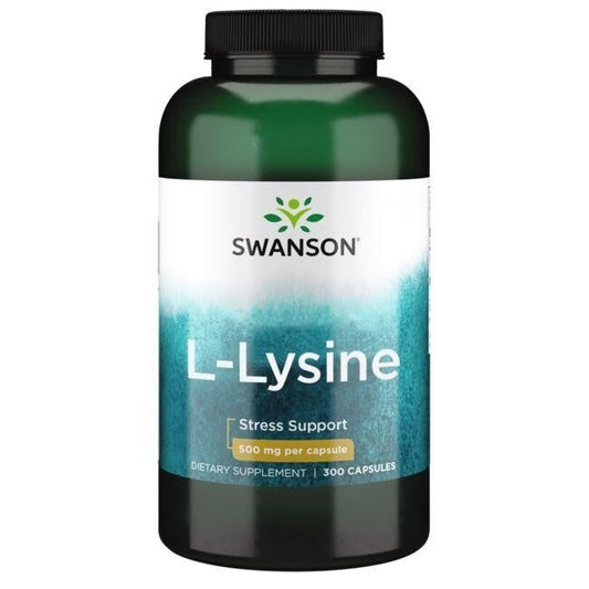 SWANSON L-LYSIINI / 500 mg / AJIPURE / 300 kaps.