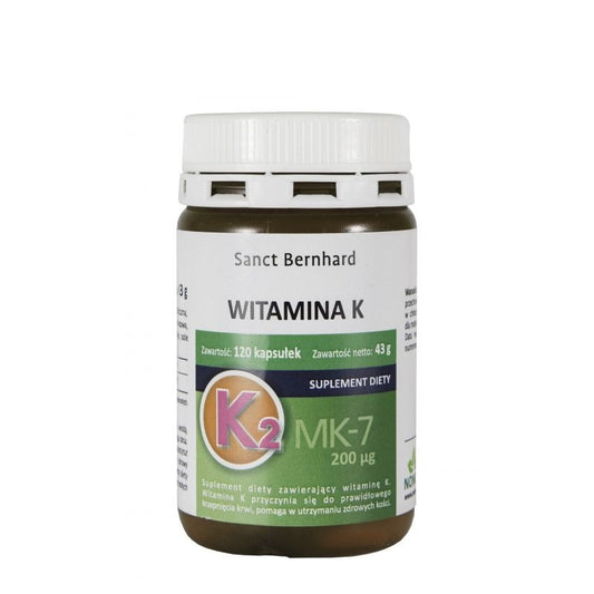 KRAUTERHAUS SANCT BERNHARD Vitamin K2, 200 mcg (120 caps)