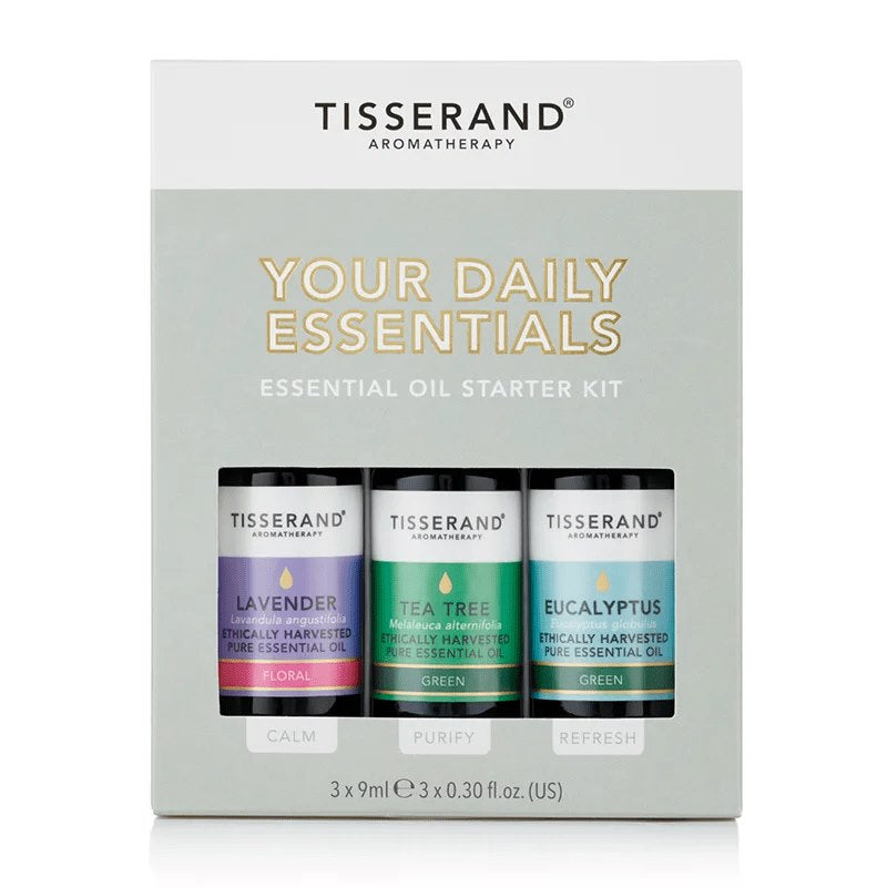 YOUR DAILY ESSENTIAL KIT / Teepuu, Eukalyptus ja Laventeli / 3 x 9 ml