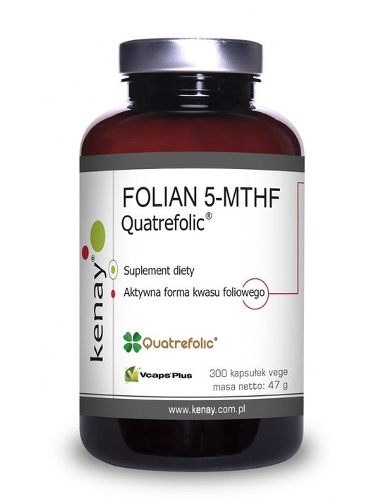 FOLAATTI 5-MTHF / AKTIIVINEN FOOLIHAPPO / Quatrefolic / 300 kaps.