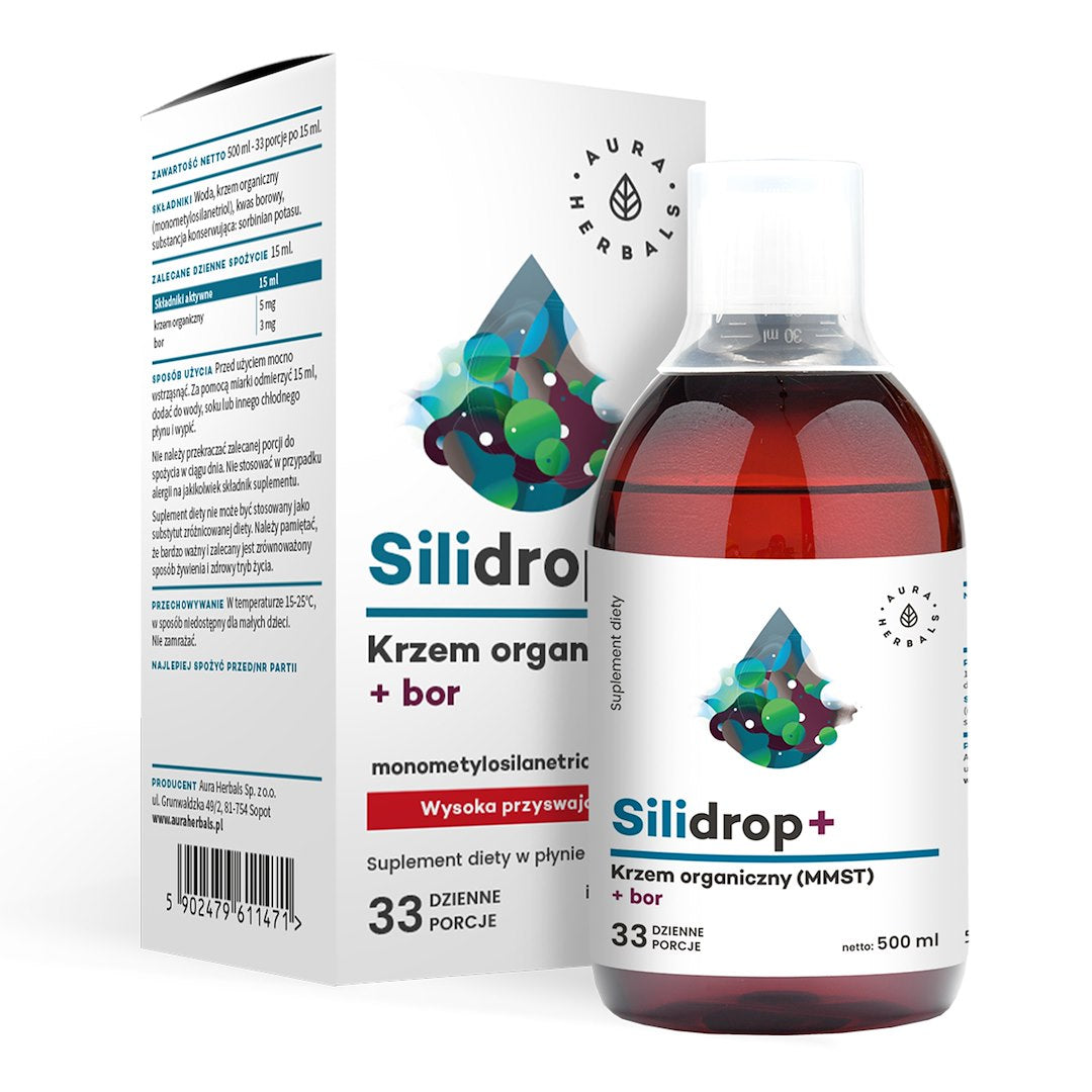SILIDROP+ / ORGAANINEN PIIDIOKSIDI MMST + BOORI / 500 ml
