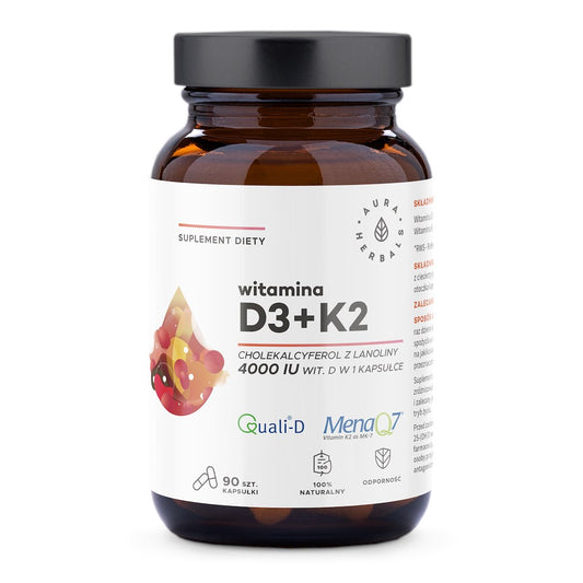 D3 VITAMIINI / 4000 IU / 100 mcg + K2 / 90 kaps.
