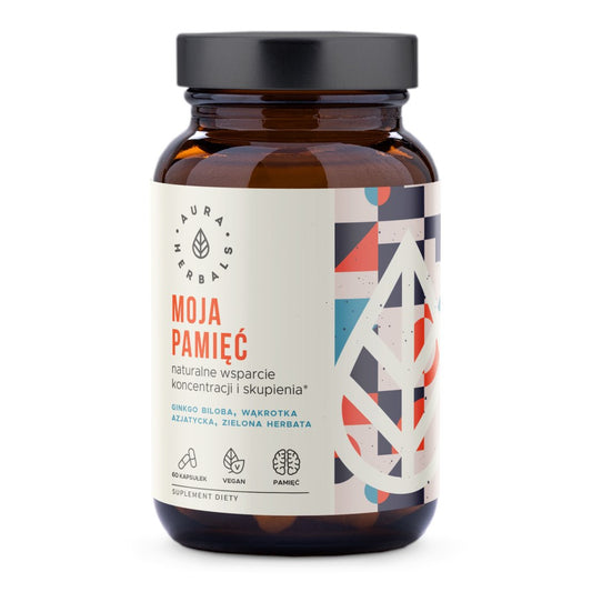 AURA HERBALS Minnesstöd, Koncentration och Fokus (60 kapslar)