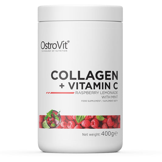 KOLLAGEENI + C-VITAMIINI / VADELMALIMONADI MINTULLA /  400 g